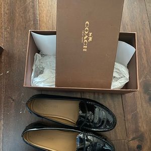 Coach Black Patent Leather Loafers